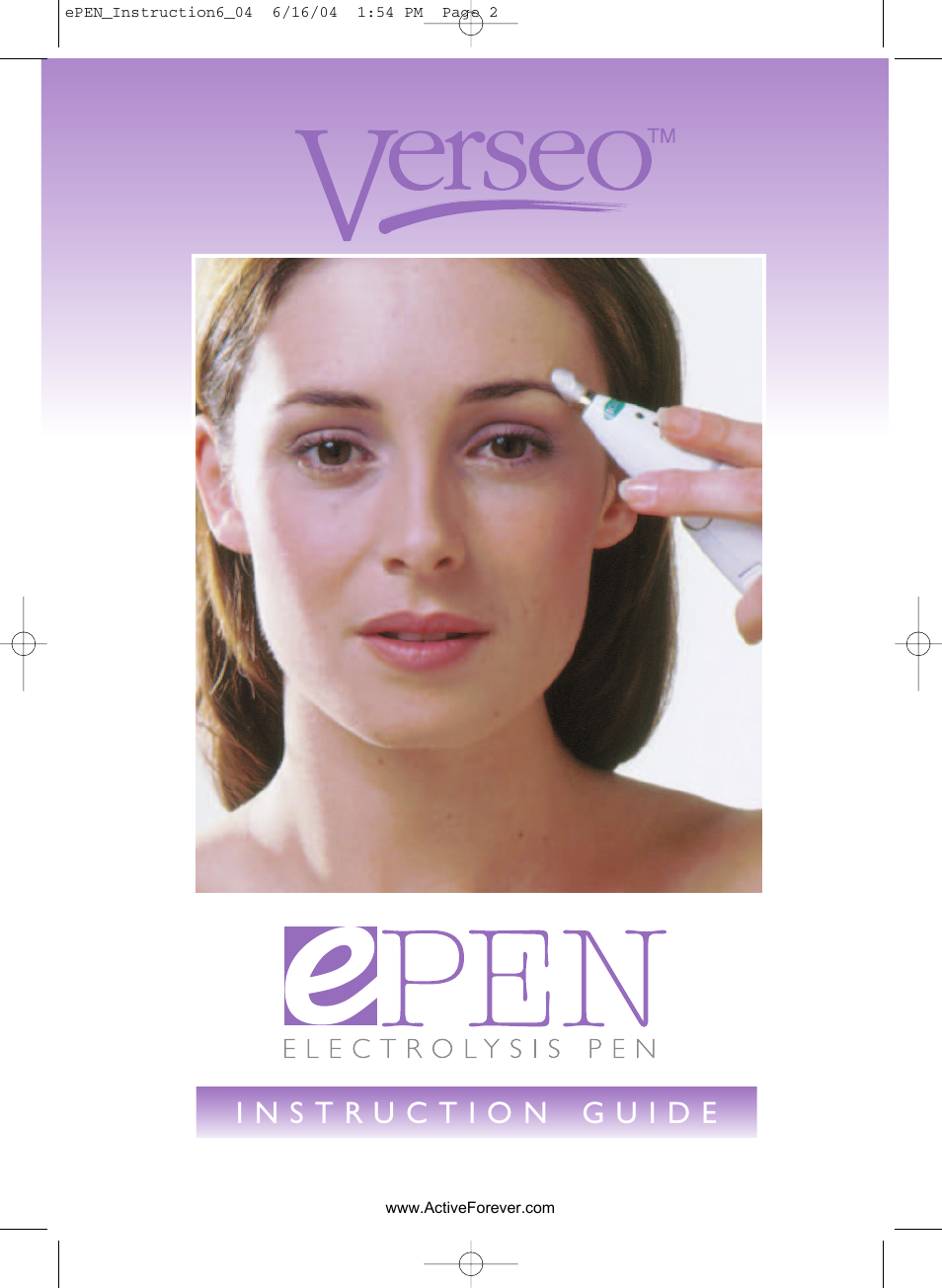 Activeforever Verseo ePen Permanent Hair Removal System User Manual | Page 2 / 15