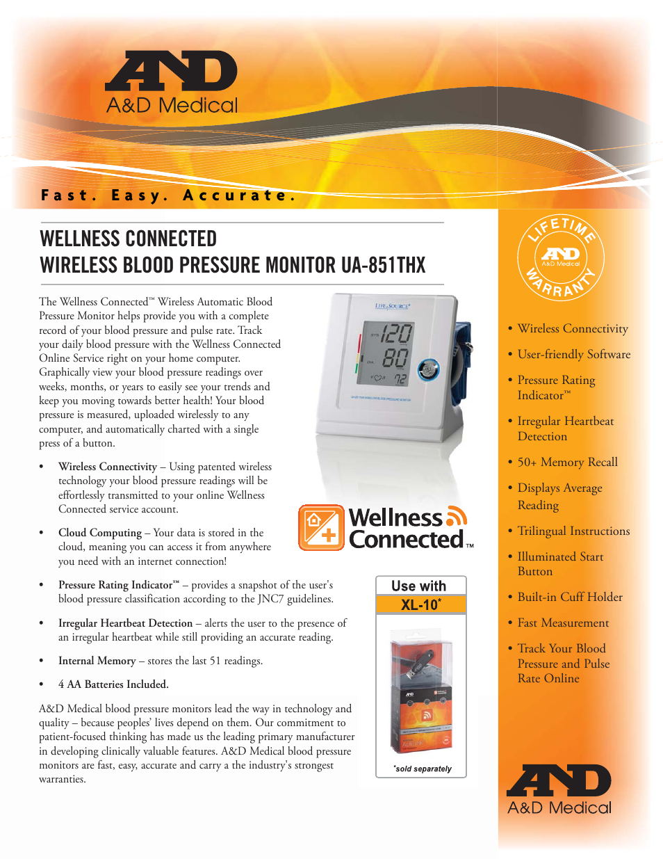 Activeforever A & D Wireless Wellness Combination Pack (Each) User Manual | 2 pages