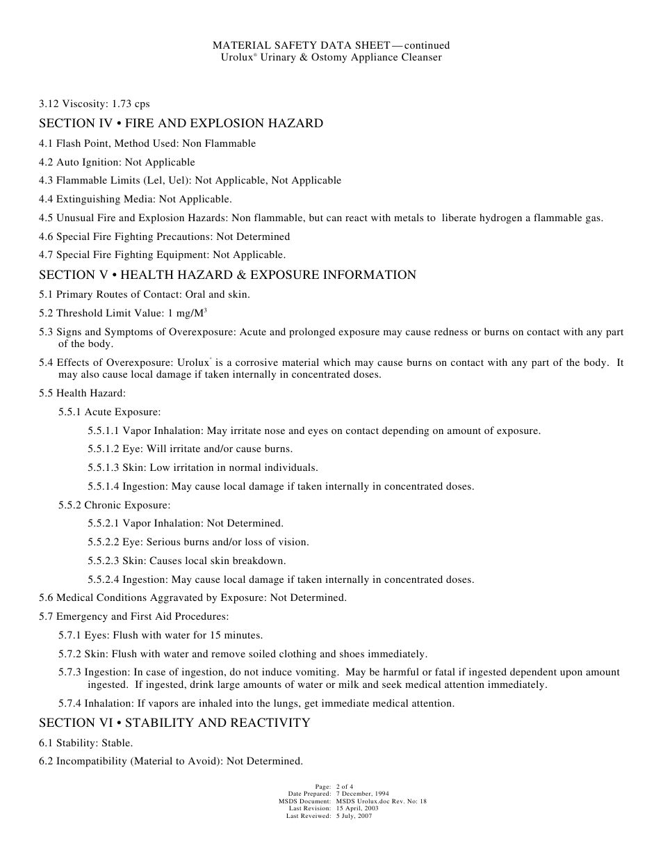 Activeforever Urocare Urolux Urinary & Ostomy Appliance Cleanser User Manual | Page 2 / 4