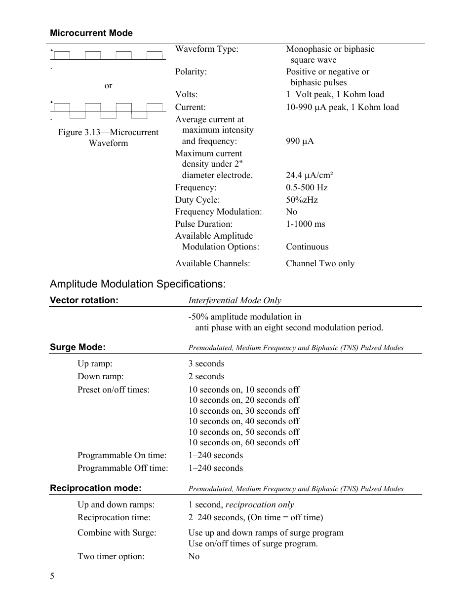 Activeforever Mettler Sys*Stim 294 4-Channel Neuromuscular Stimulator User Manual | Page 5 / 5