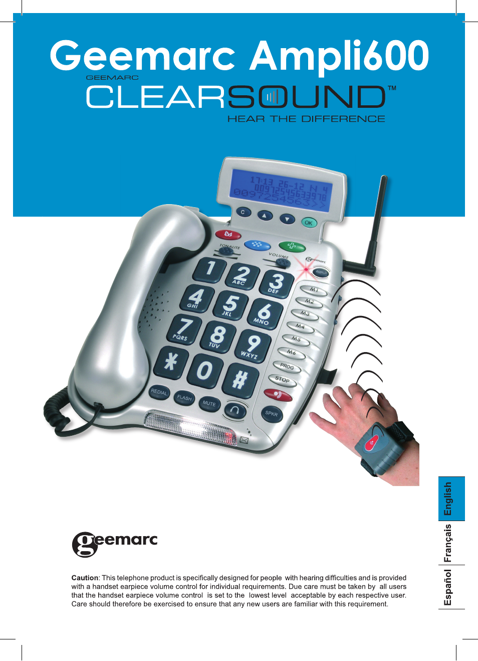 Activeforever Geemarc AMPLI600 Emergency Response Phone User Manual | 47 pages