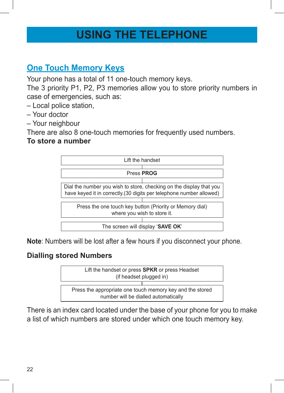Using the telephone | Activeforever Geemarc AMPLI600 Emergency Response Phone User Manual | Page 22 / 47