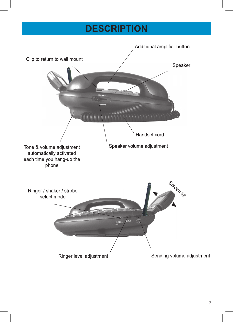 Activeforever Geemarc AMPLI600 Emergency Response Phone User Manual | Page 7 / 47