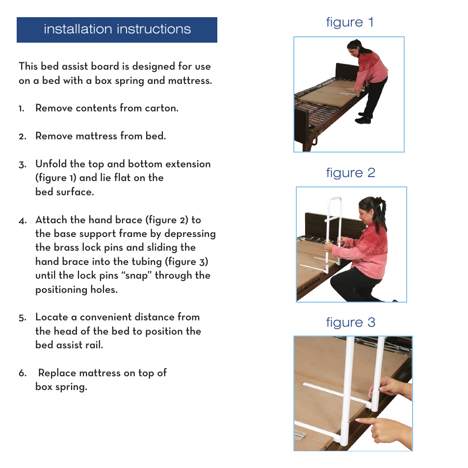 Activeforever Drive Medical Bed Assist Rail with Folding Bed Board (Drive Bed Assist Rail with Bed Board) User Manual | Page 2 / 6
