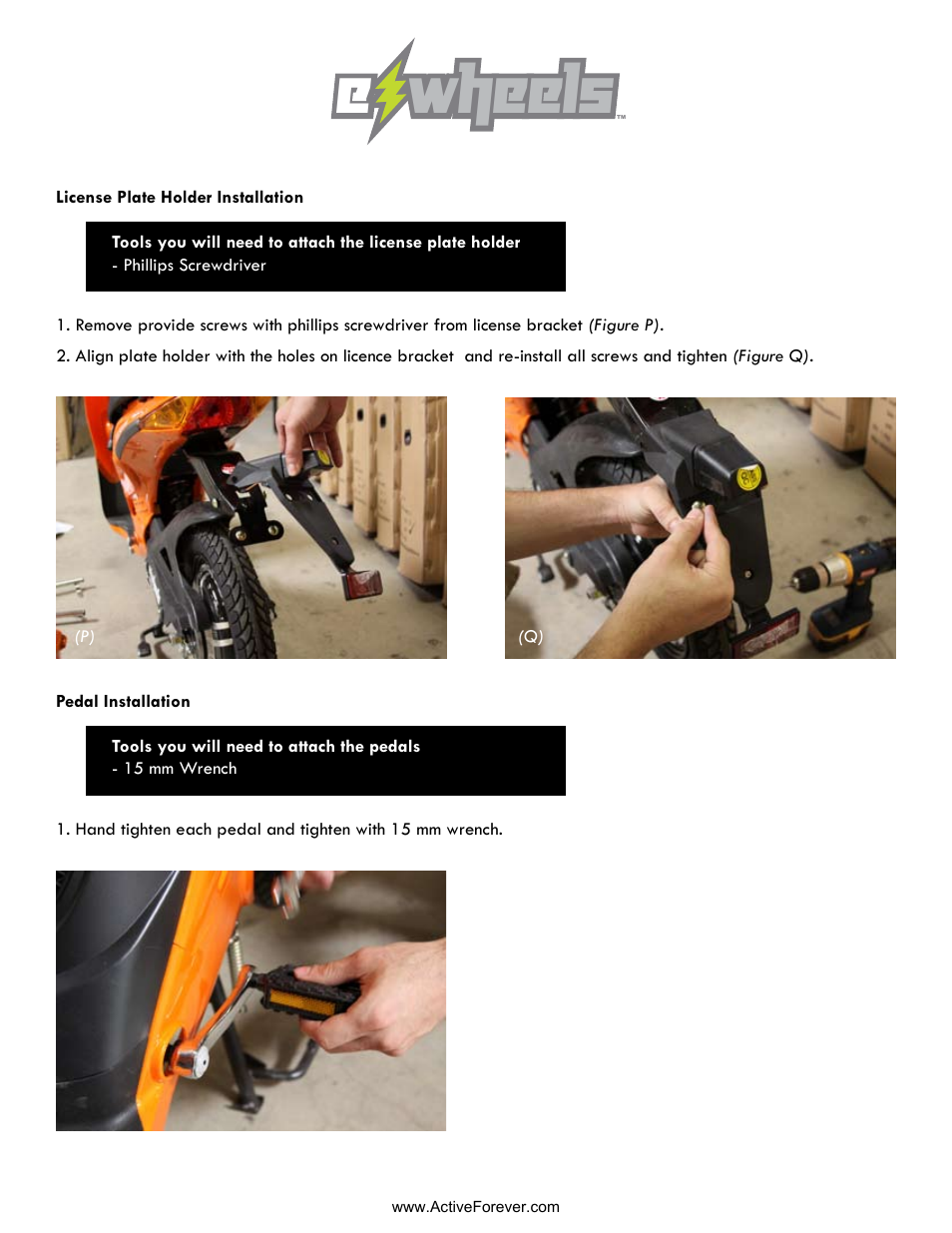 E wheels e wheels | Activeforever eWheels Commute Moped 600 Watt User Manual | Page 10 / 10