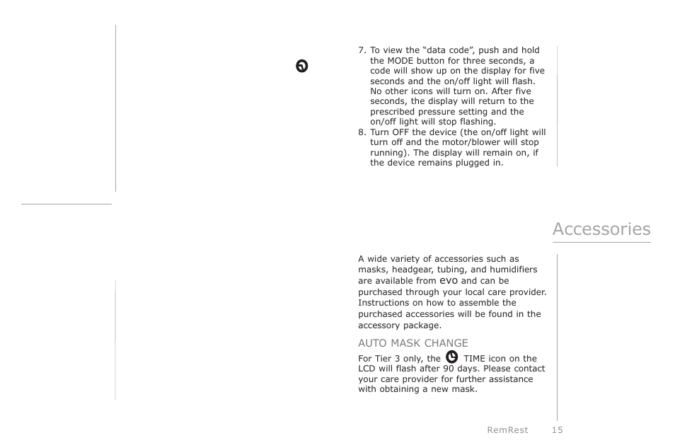 Accessories | Activeforever RemRest 901 CPAP Machine User Manual | Page 15 / 24
