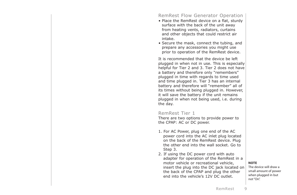 Activeforever RemRest 901 CPAP Machine User Manual | Page 9 / 24