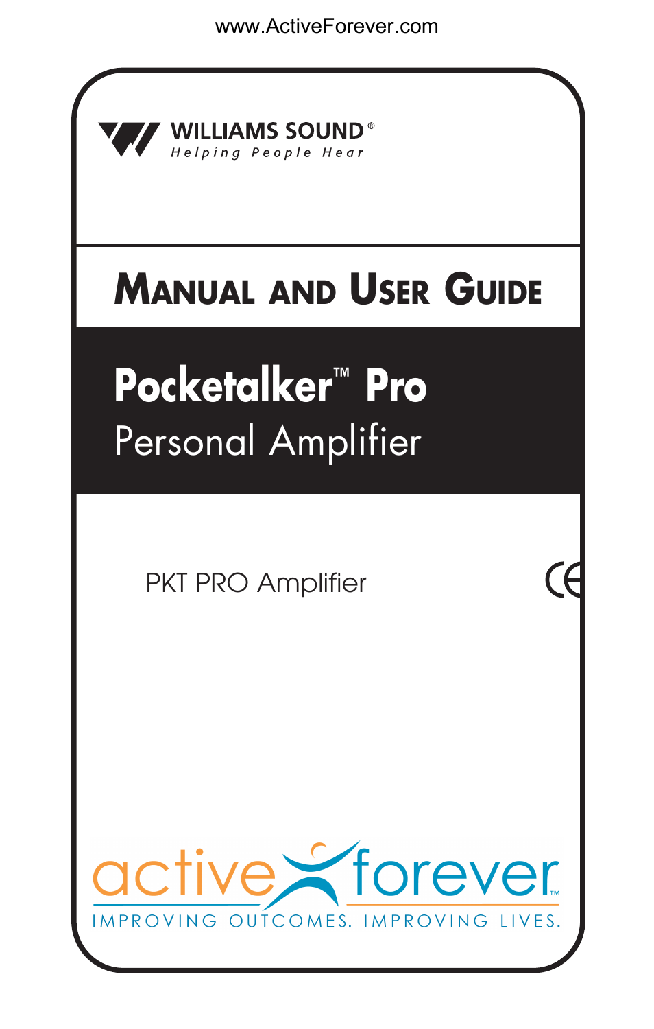 Activeforever Pocket Talker Pro System User Manual | 37 pages
