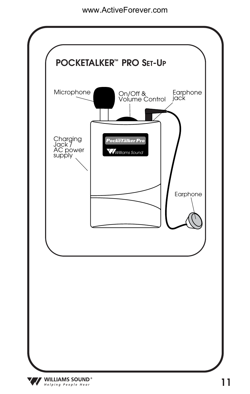 Pocketalker, Pro s | Activeforever Pocket Talker Pro System User Manual | Page 11 / 37