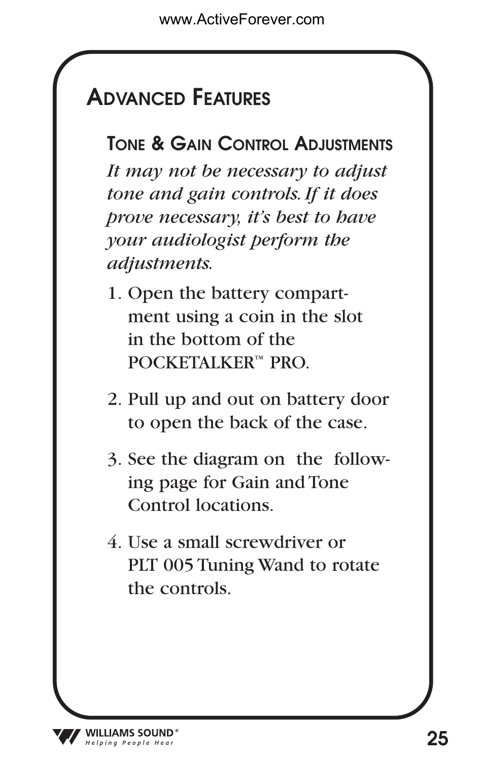 Activeforever Pocket Talker Pro System User Manual | Page 25 / 37