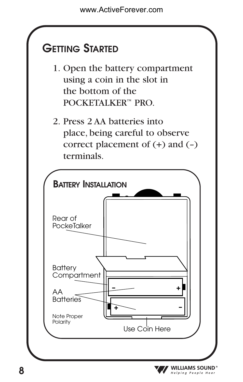 Activeforever Pocket Talker Pro System User Manual | Page 8 / 37
