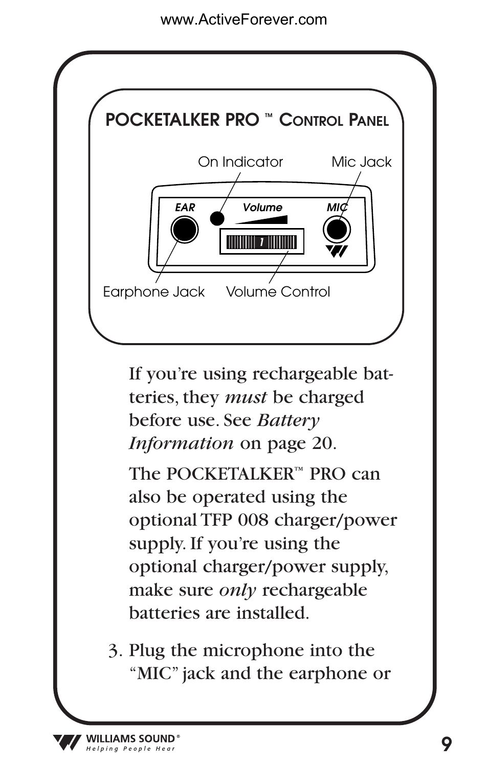 Pocketalker pro | Activeforever Pocket Talker Pro System User Manual | Page 9 / 37