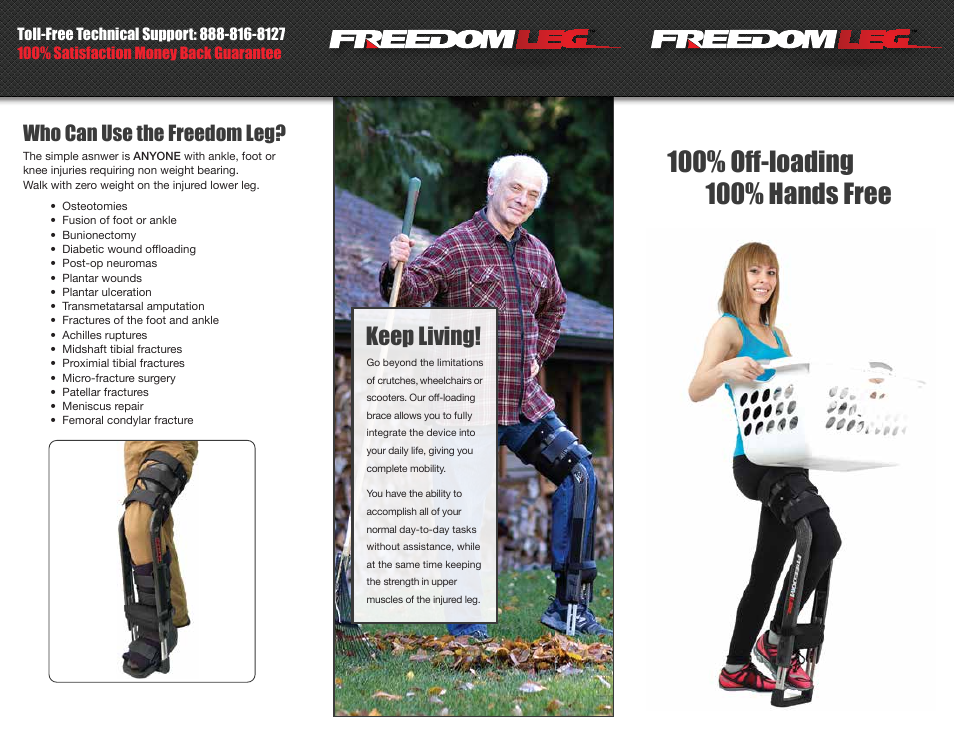 Activeforever Forward Mobility Freedom Leg Brace User Manual | 2 pages