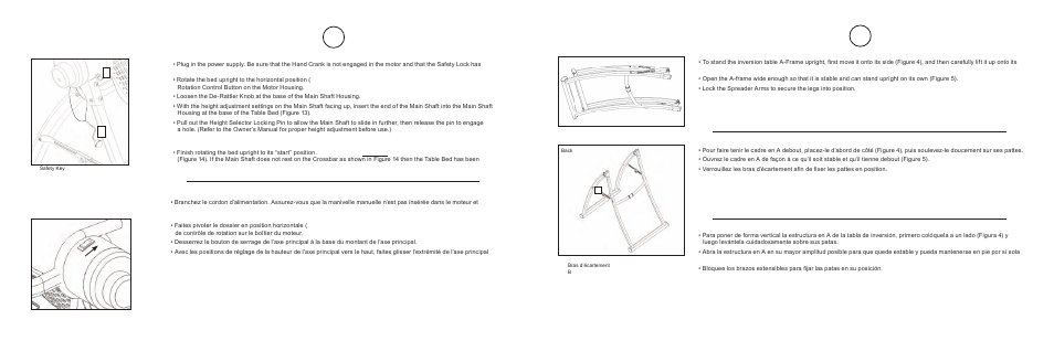 Step / étape / paso 1, Step / étape / paso 4 | Activeforever Teeter Hang Ups Contour Power Inversion Table User Manual | Page 10 / 17