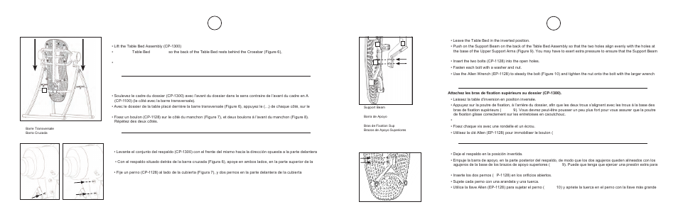 Step / étape / paso 2, Step / étape / paso 3 | Activeforever Teeter Hang Ups Contour Power Inversion Table User Manual | Page 11 / 17