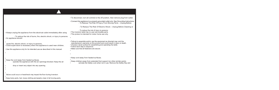 Warning, Save these instructions, Important safety instructions | Activeforever Teeter Hang Ups Contour Power Inversion Table User Manual | Page 2 / 17