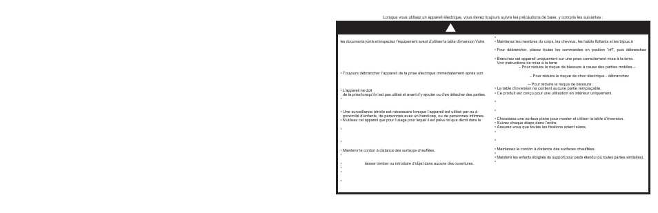 Avertissement, Conservez ces instructions, Instructions de sécurité importantes | Activeforever Teeter Hang Ups Contour Power Inversion Table User Manual | Page 3 / 17