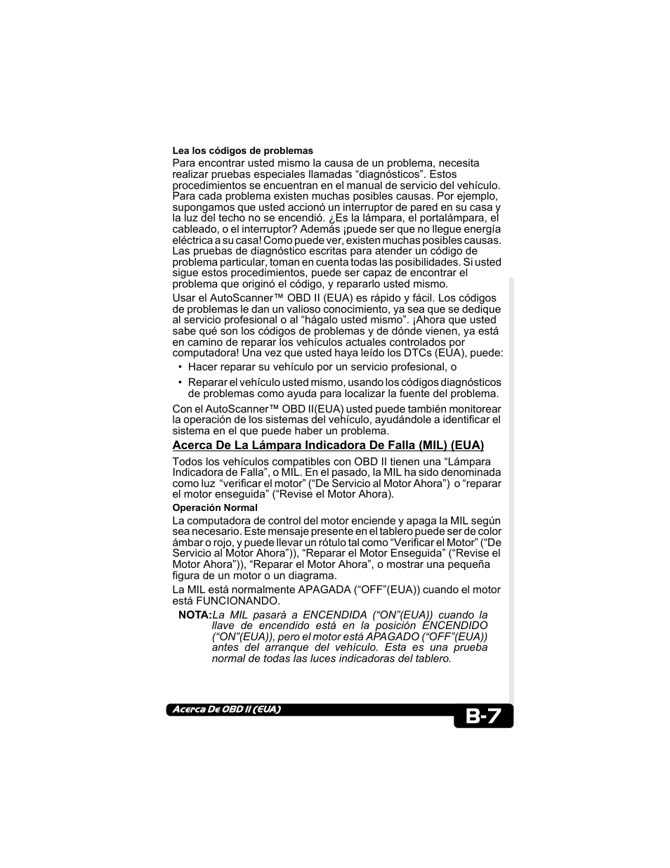 Actron CP9135 OBD II AutoScanner User Manual | Page 117 / 120