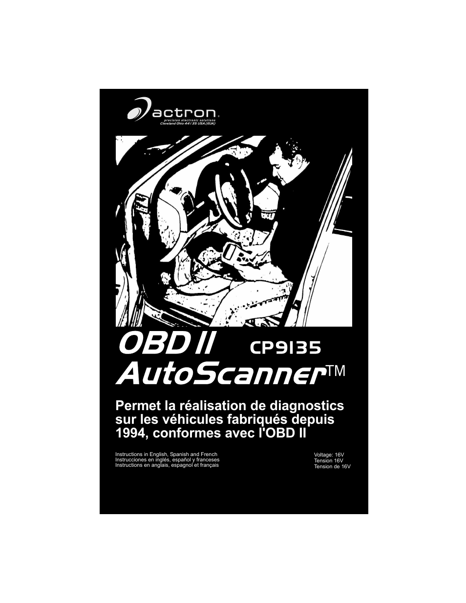 Obd ii, Autoscanner, Cp9135 | Actron CP9135 OBD II AutoScanner User Manual | Page 35 / 120