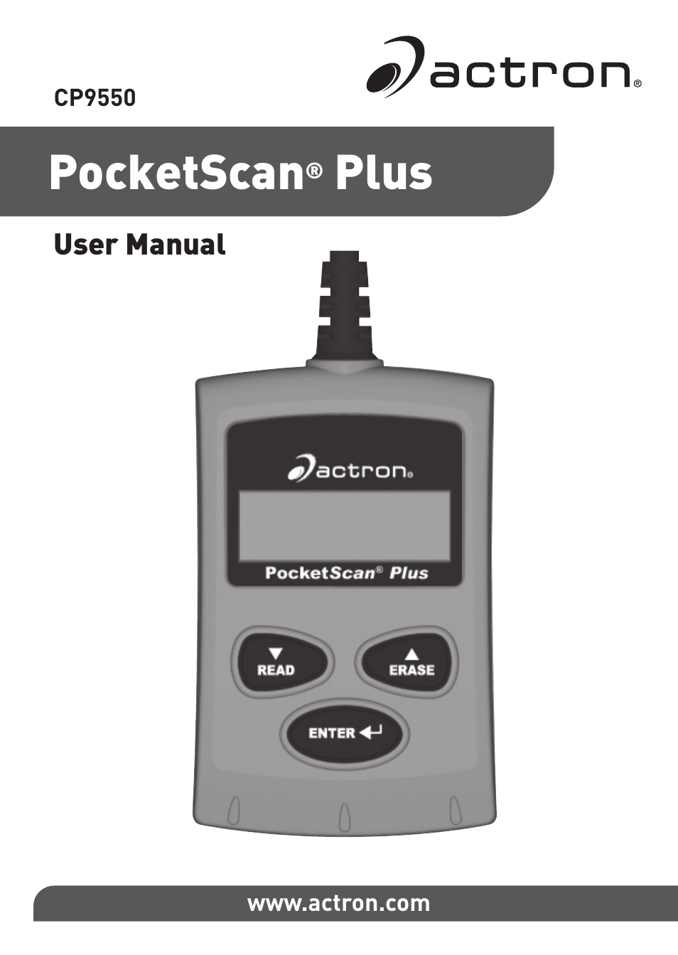 Actron PocketScan Plus CP9550 User Manual | 12 pages