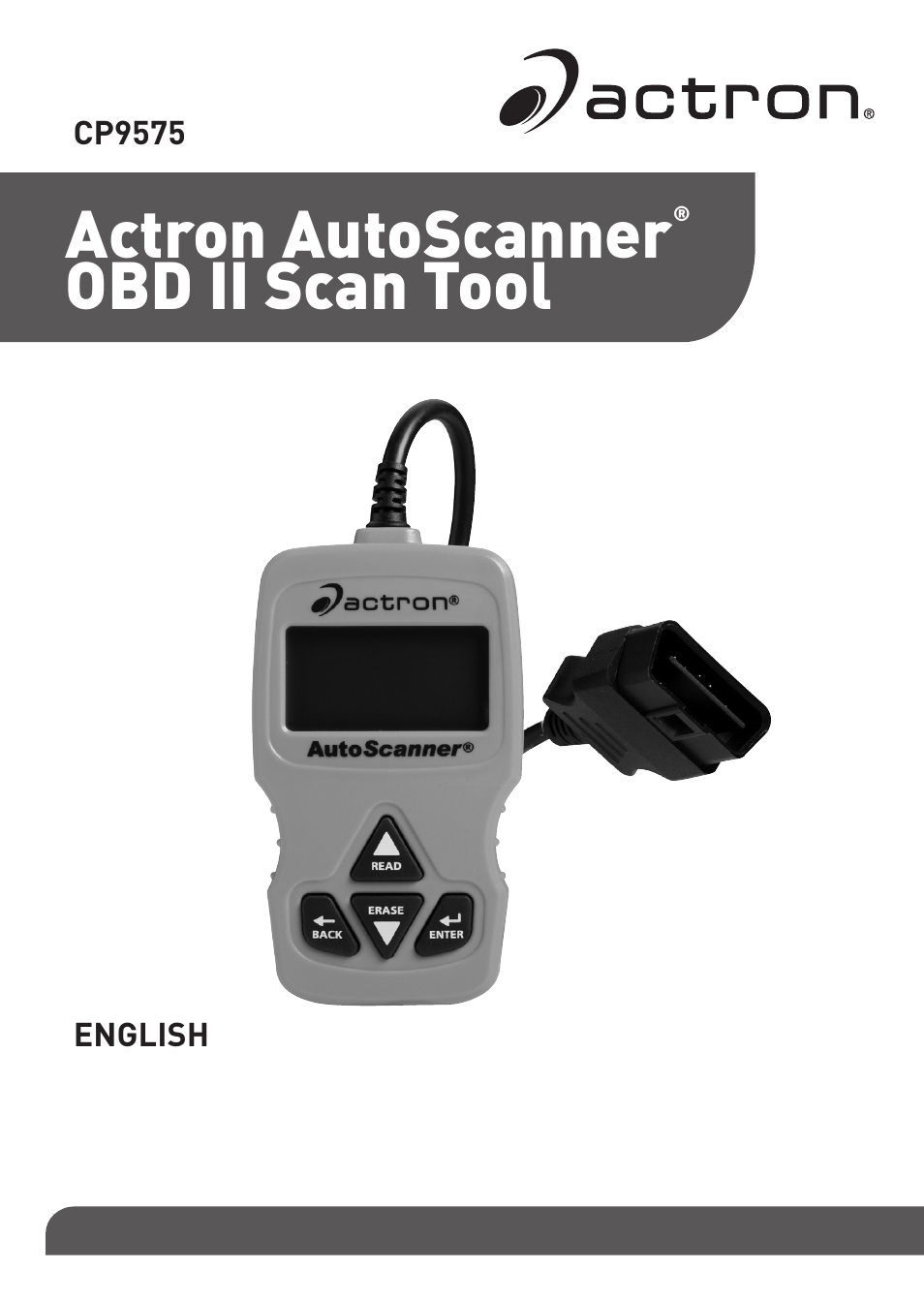 Actron AutoScanner® CP9575 User Manual | 16 pages