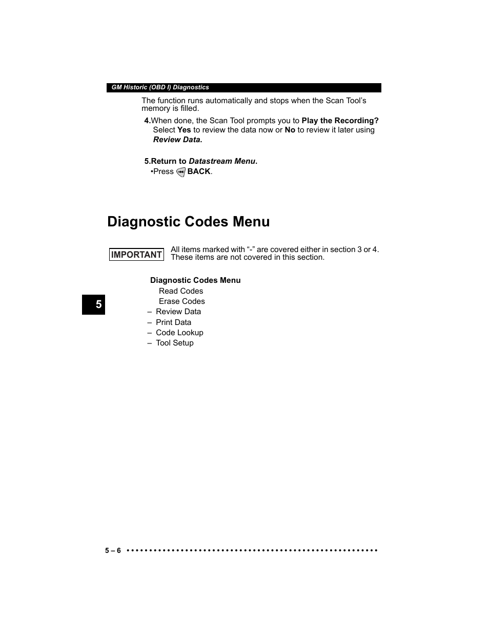 Diagnostic codes menu | Actron Elite AutoScanner® CP9185 User Manual | Page 110 / 240