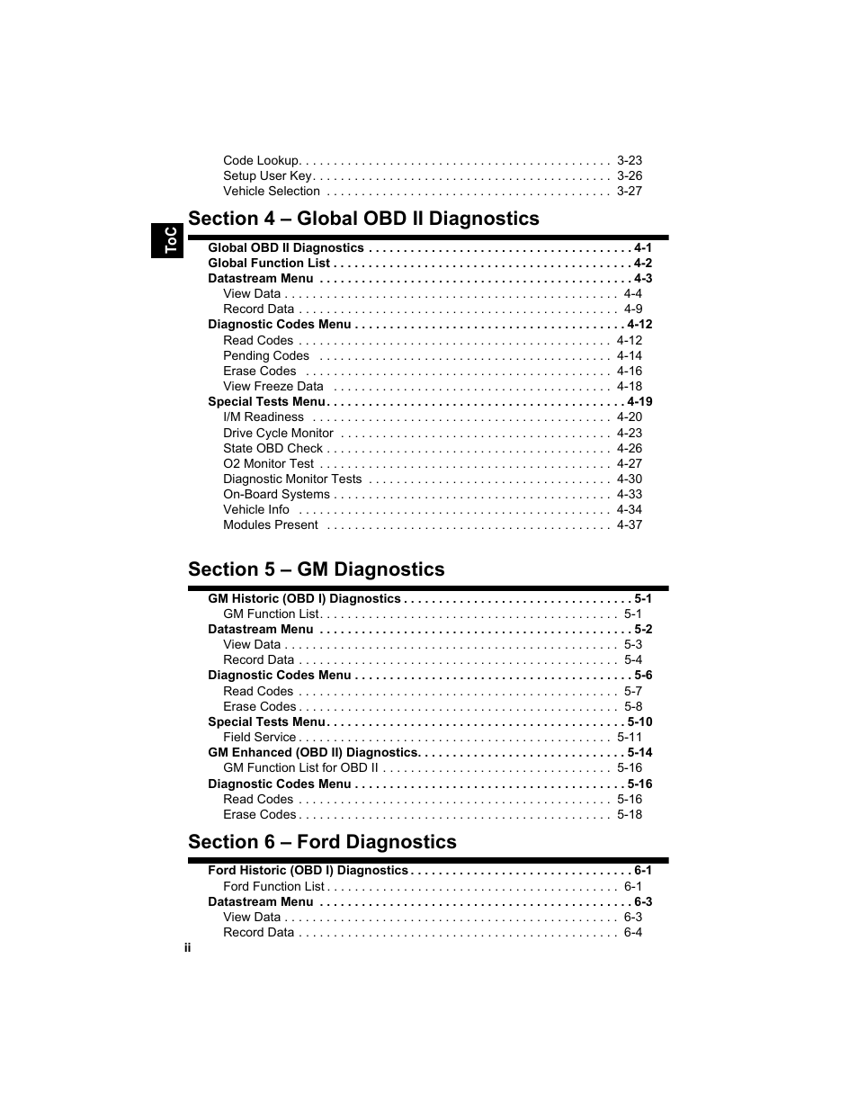 Actron Elite AutoScanner® CP9185 User Manual | Page 4 / 240