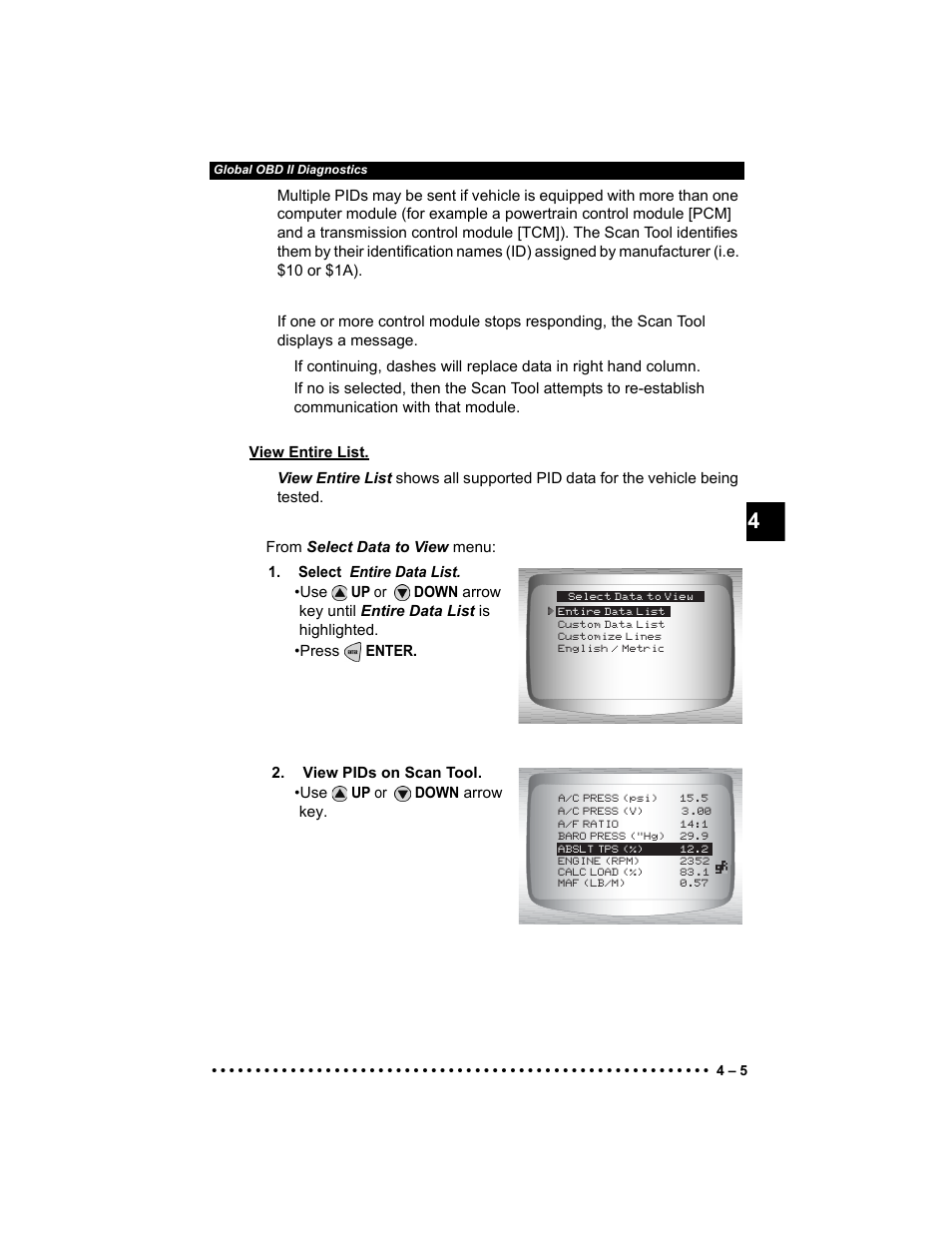 Actron Elite AutoScanner® CP9185 User Manual | Page 69 / 240