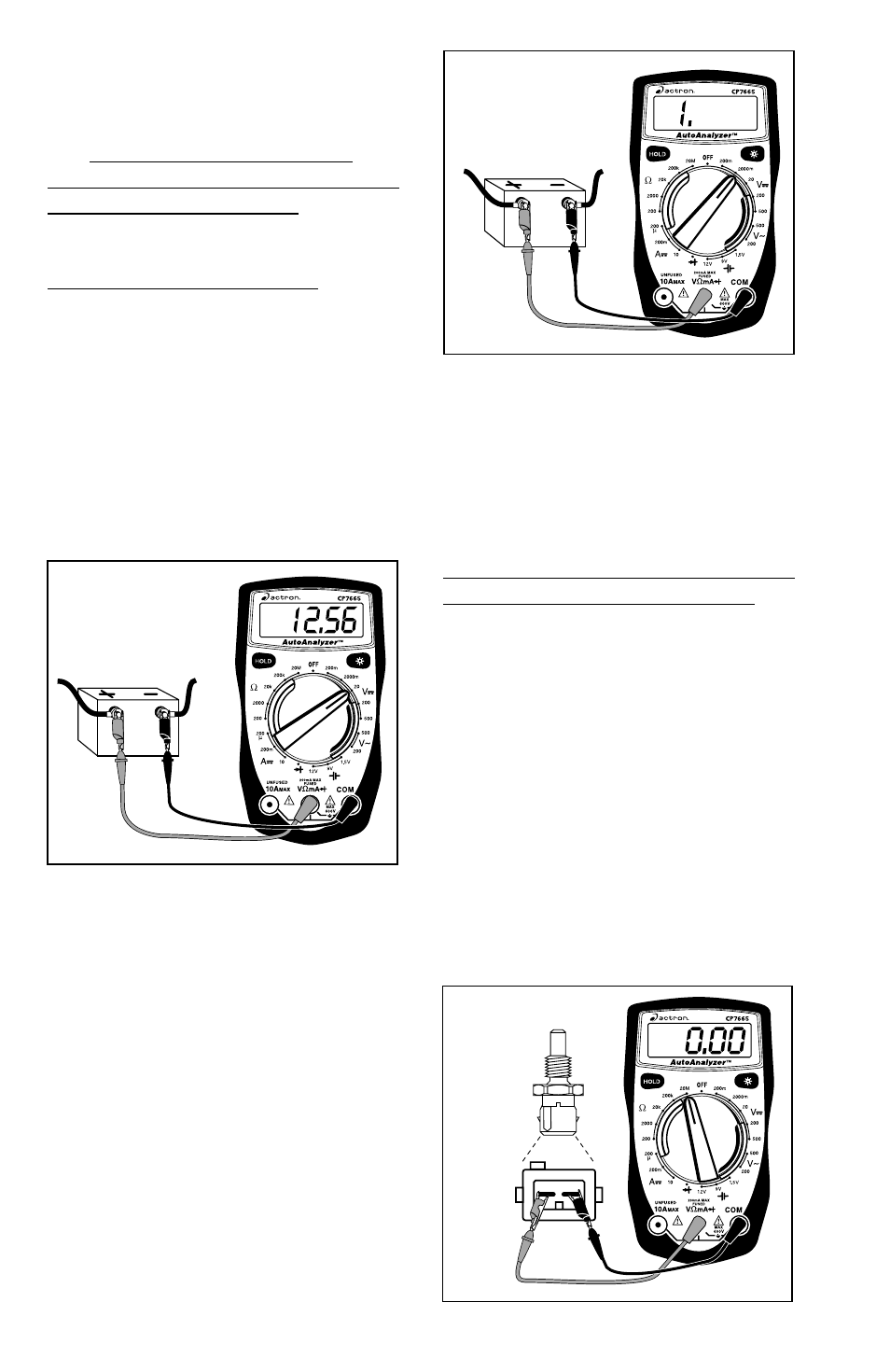 Setting the range, Fig. 2 fig. 1, Fig. 3 | Actron AutoAnalyzer CP7665 User Manual | Page 6 / 32