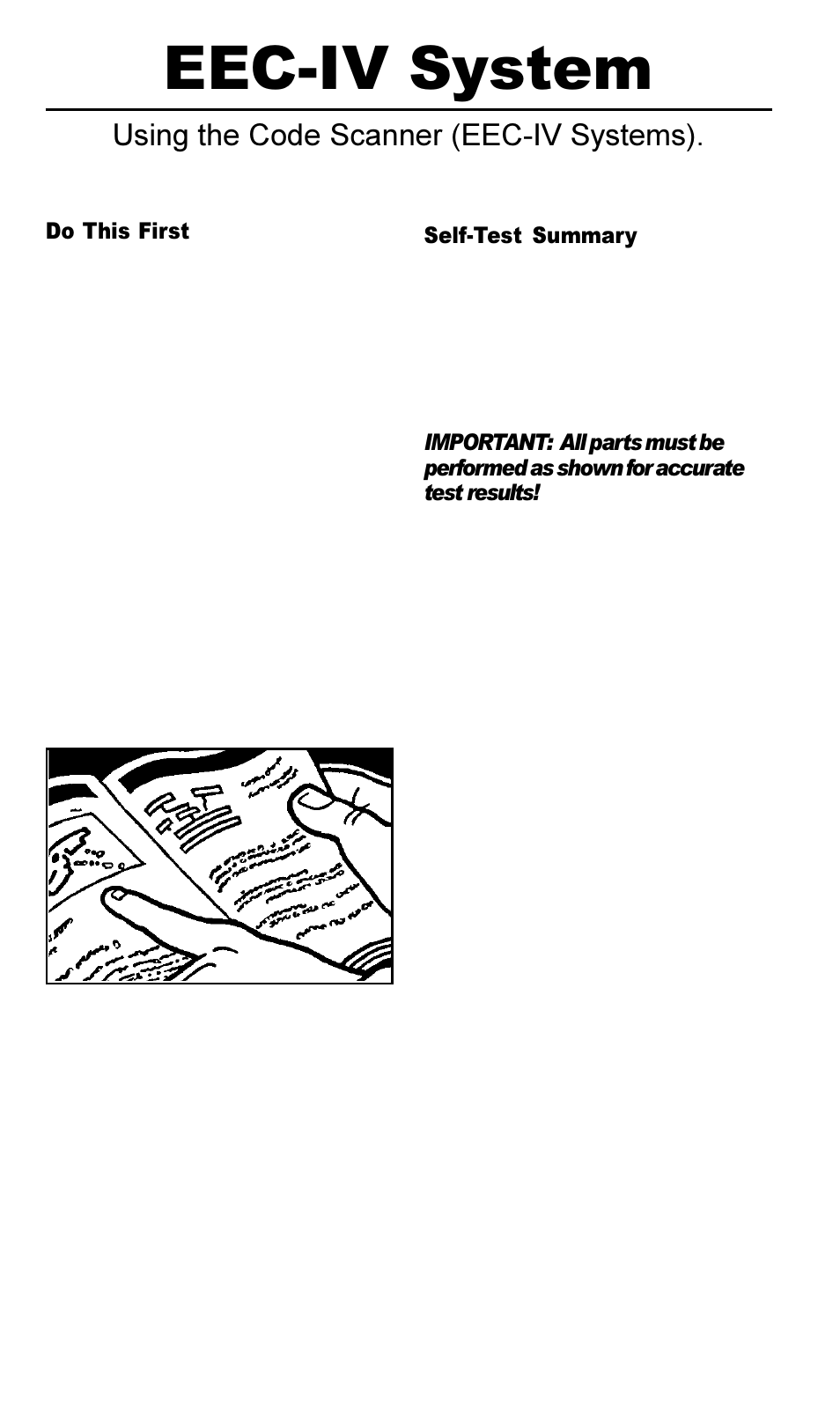 Eec-iv system, Using the code scanner (eec-iv systems) | Actron Ford Code Scanner CP9015 User Manual | Page 10 / 66