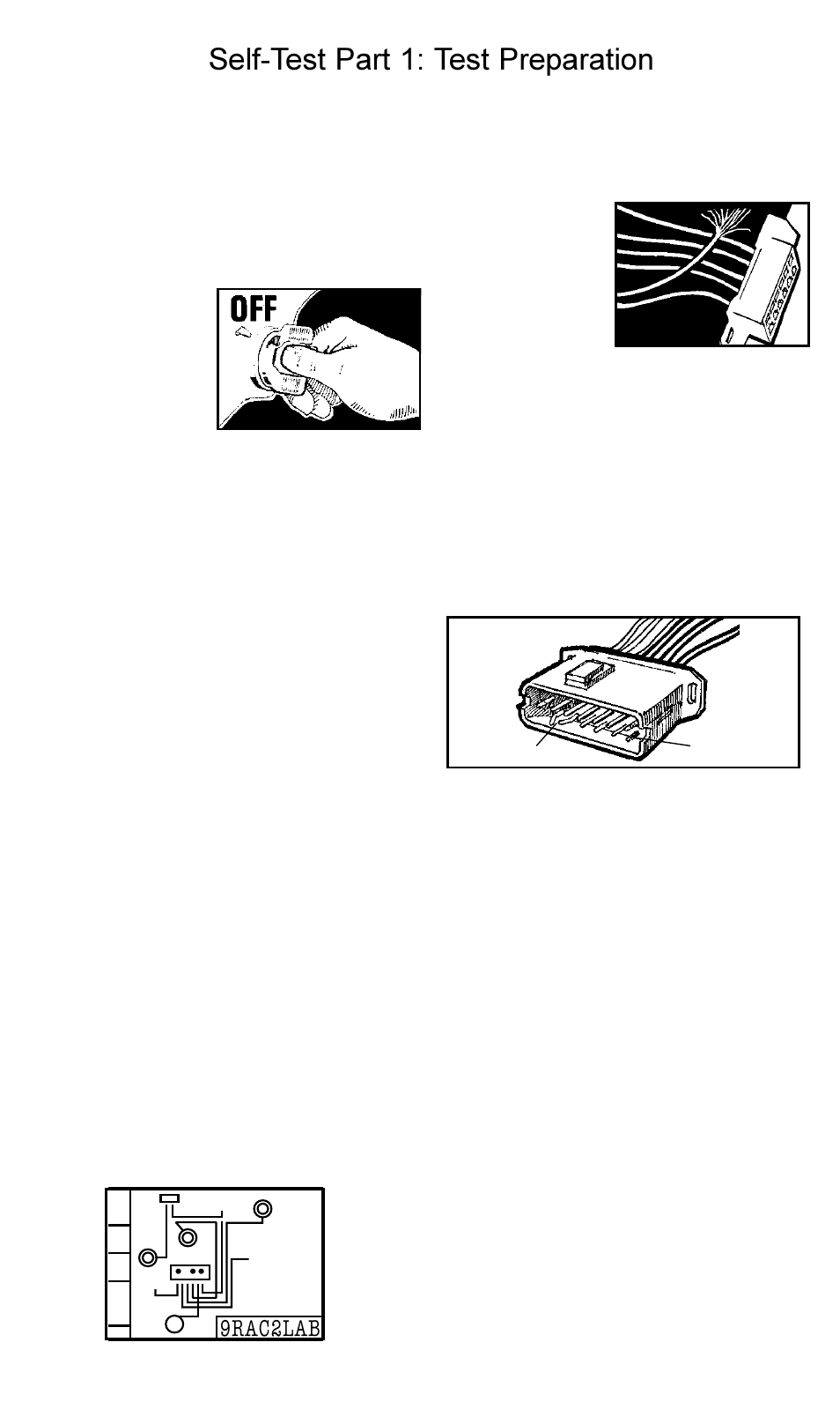 Self-test part 1: test preparation, 9rac2lab | Actron Ford Code Scanner CP9015 User Manual | Page 11 / 66