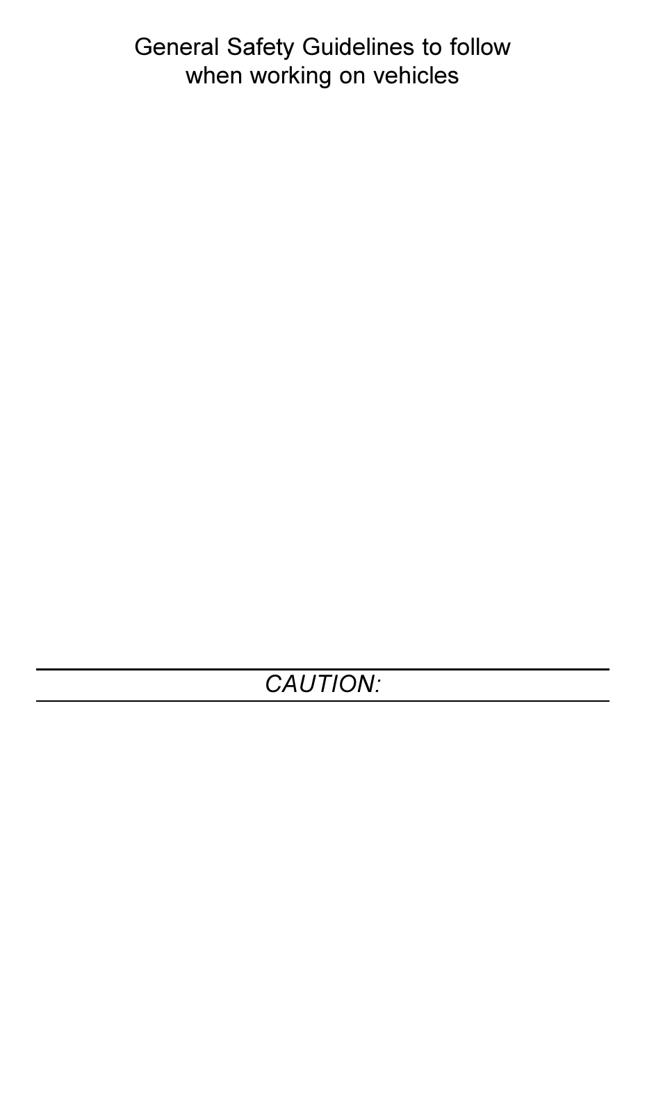 Caution | Actron Ford Code Scanner CP9015 User Manual | Page 4 / 66