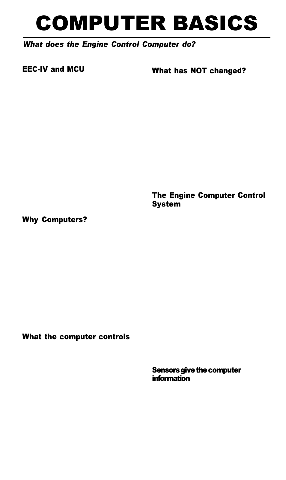 Computer basics | Actron Ford Code Scanner CP9015 User Manual | Page 51 / 66
