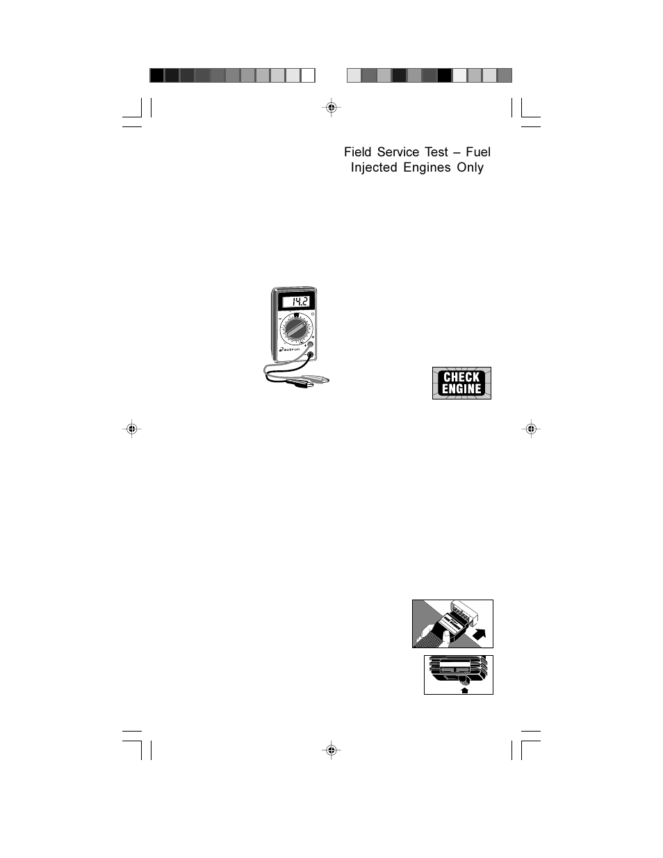 Field service test  fuel injected engines only | Actron GM Code Scanner CP9001 User Manual | Page 25 / 98