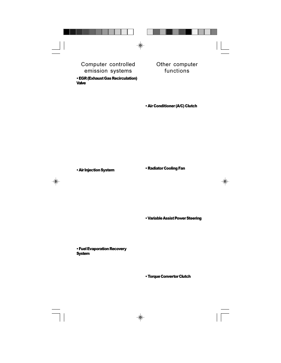 Computer controlled emission systems, Other computer functions | Actron GM Code Scanner CP9001 User Manual | Page 31 / 98