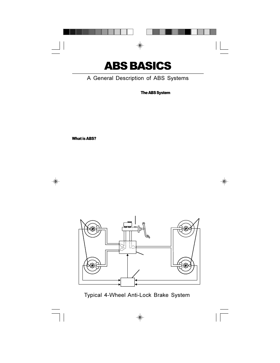 Abs basics, Typical 4-wheel anti-lock brake system, A general description of abs systems | Actron GM Code Scanner CP9001 User Manual | Page 40 / 98