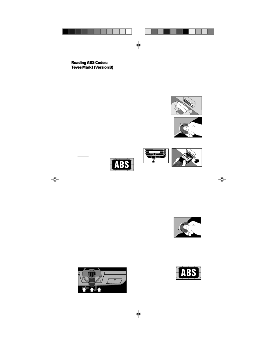 Reading abs codes: teves mark i (version b), Of f | Actron GM Code Scanner CP9001 User Manual | Page 82 / 98