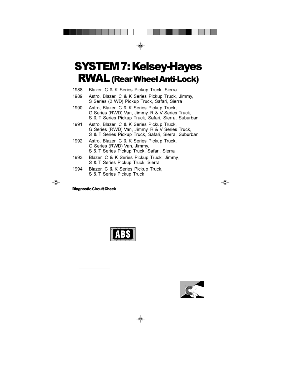 System 7: kelsey-hayes rwal, Rear wheel anti-lock) | Actron GM Code Scanner CP9001 User Manual | Page 86 / 98