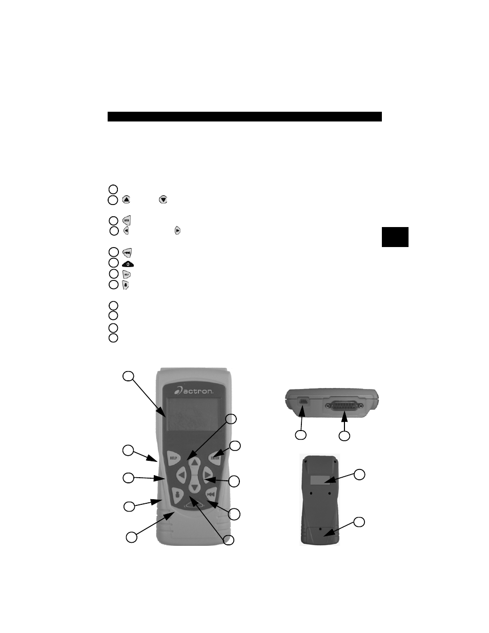 The scan tool | Actron CP9180 OBD II AutoScanner Plus User Manual | Page 27 / 104