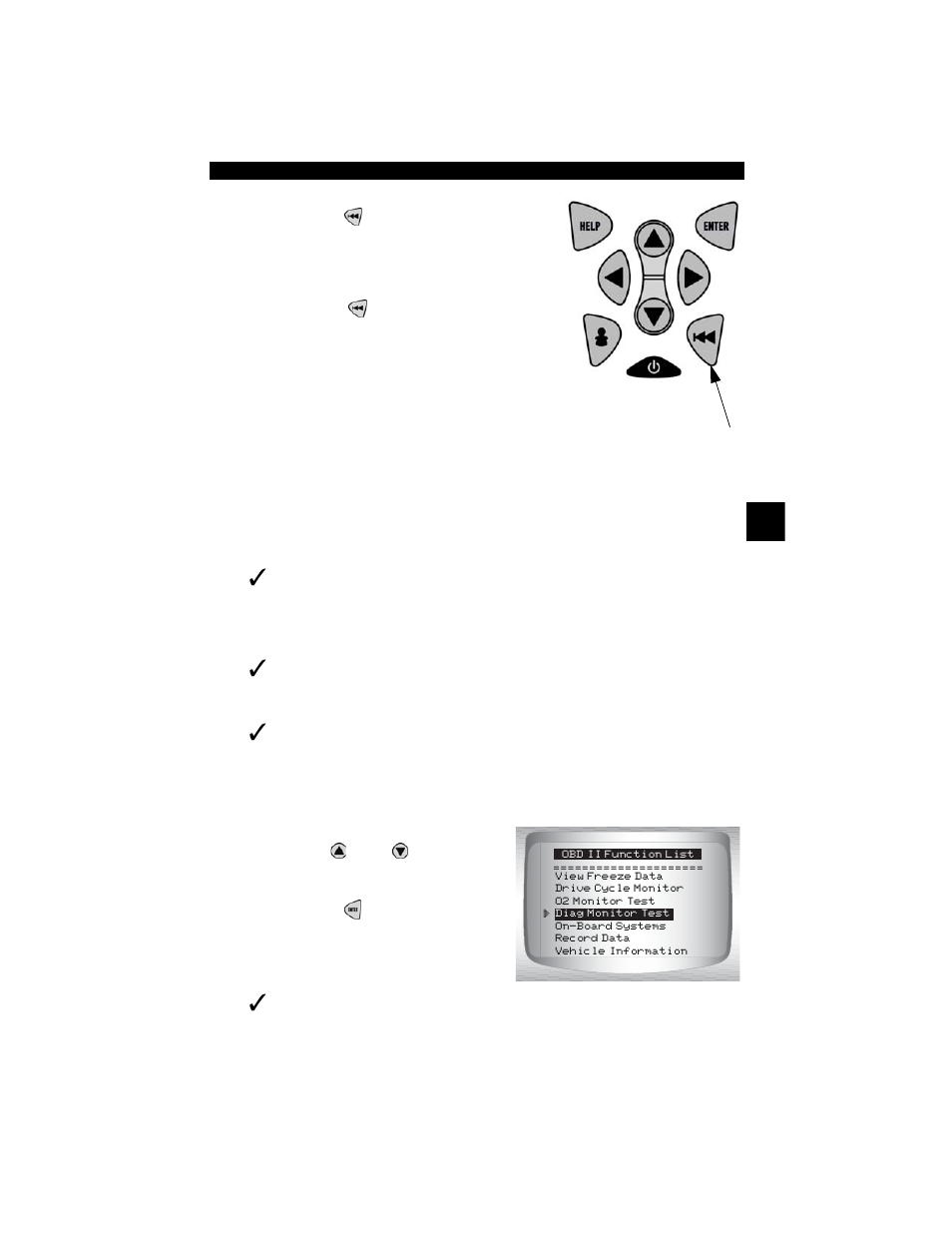 Diagnostic monitor tests | Actron CP9180 OBD II AutoScanner Plus User Manual | Page 71 / 104