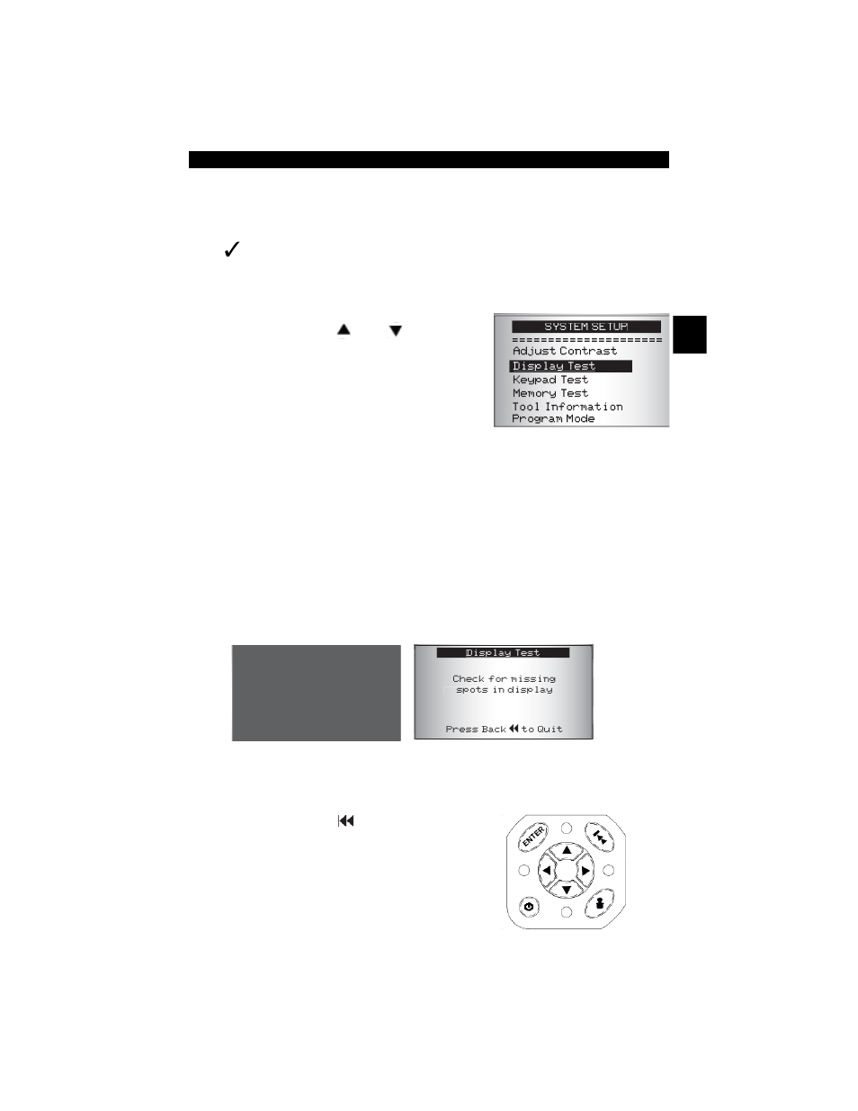 Display test -7, Display test | Actron CP9449 ABS BrakeScan User Manual | Page 23 / 58