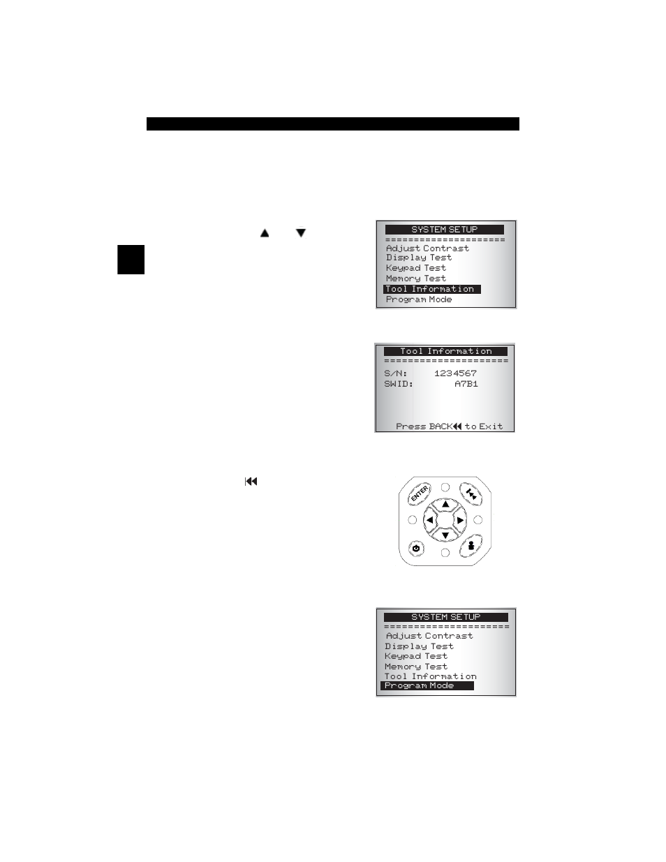 View tool information -10 program mode -10, View tool information, Program mode | Actron CP9449 ABS BrakeScan User Manual | Page 26 / 58