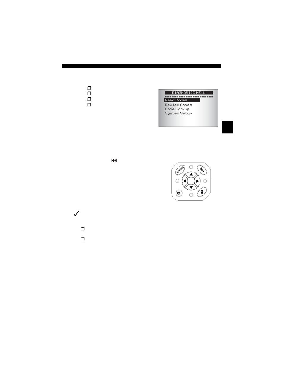 Section 4 – vehicle diagnostics, Abs diagnostic menu -1, Abs diagnostic menu | Actron CP9449 ABS BrakeScan User Manual | Page 33 / 58