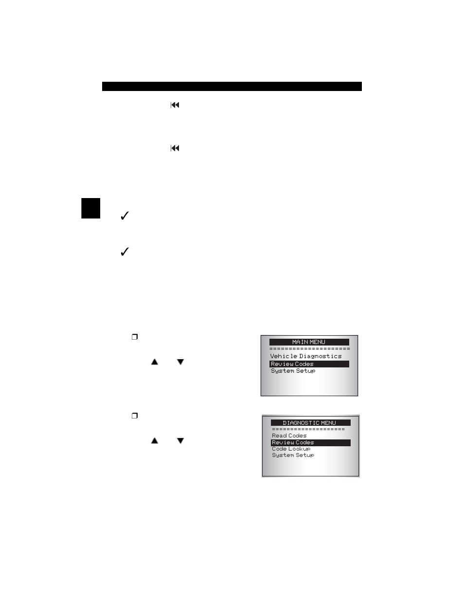 Review codes -6, Review codes | Actron CP9449 ABS BrakeScan User Manual | Page 38 / 58