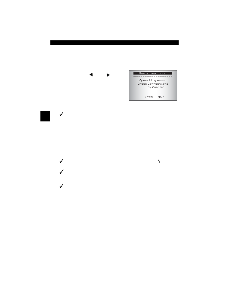 Operating error or erroneous data, Battery replacement | Actron CP9449 ABS BrakeScan User Manual | Page 42 / 58