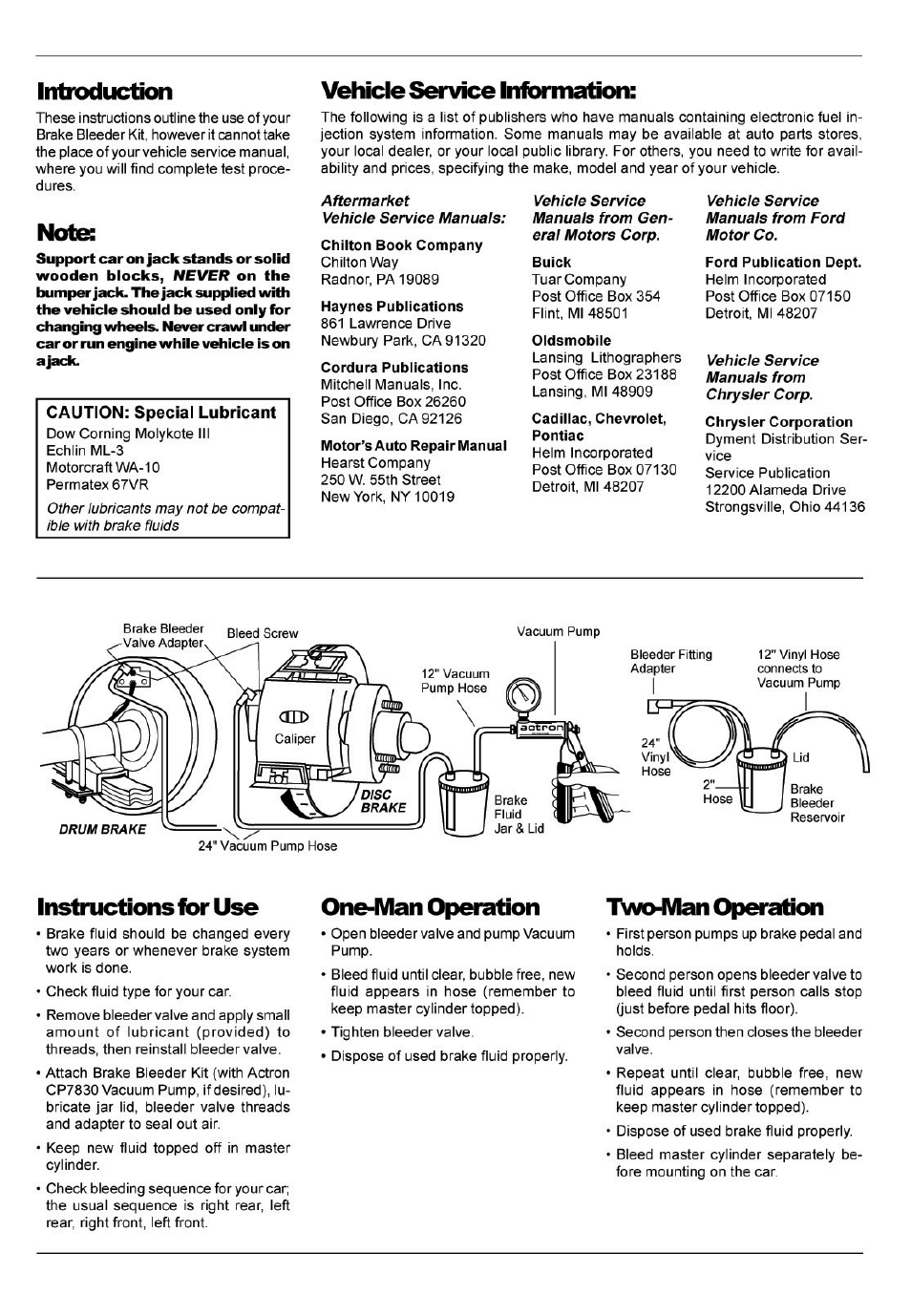 Actron Brake Bleed Kit CP7835 User Manual | Page 3 / 3