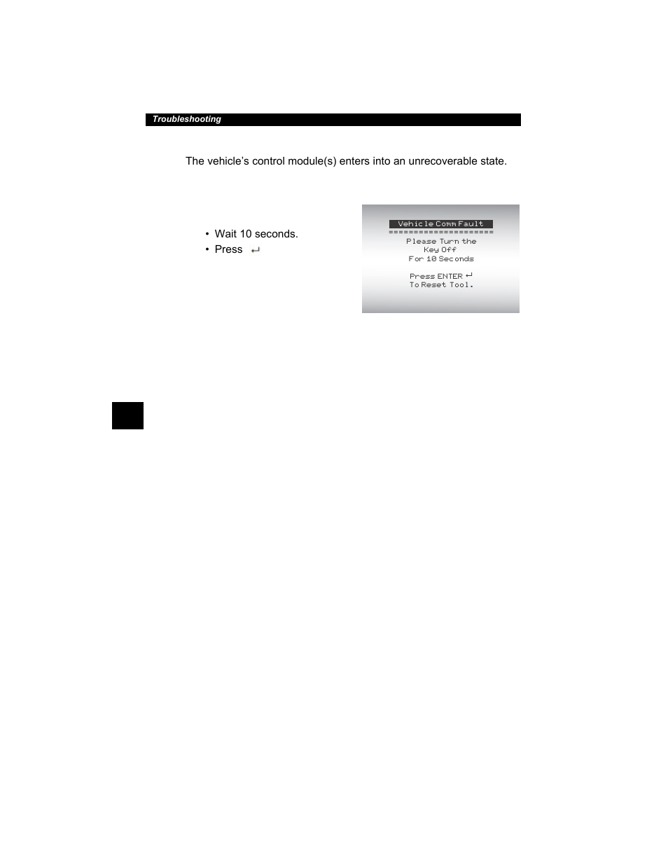 Vehicle communication fault -2, Vehicle communication fault | Actron AutoScanner® Plus CP9580A User Manual | Page 100 / 126