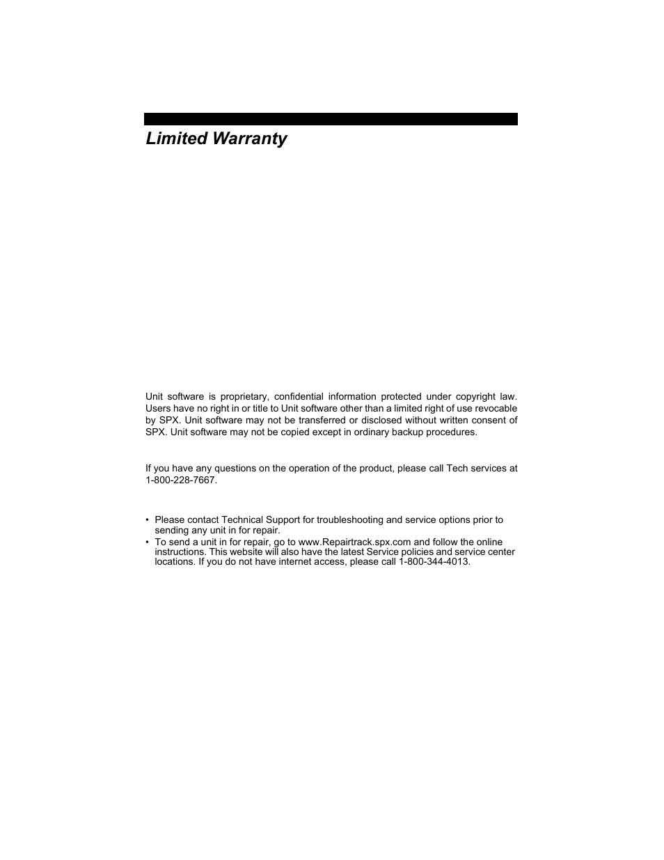 Limited warranty | Actron AutoScanner® Plus CP9580A User Manual | Page 124 / 126