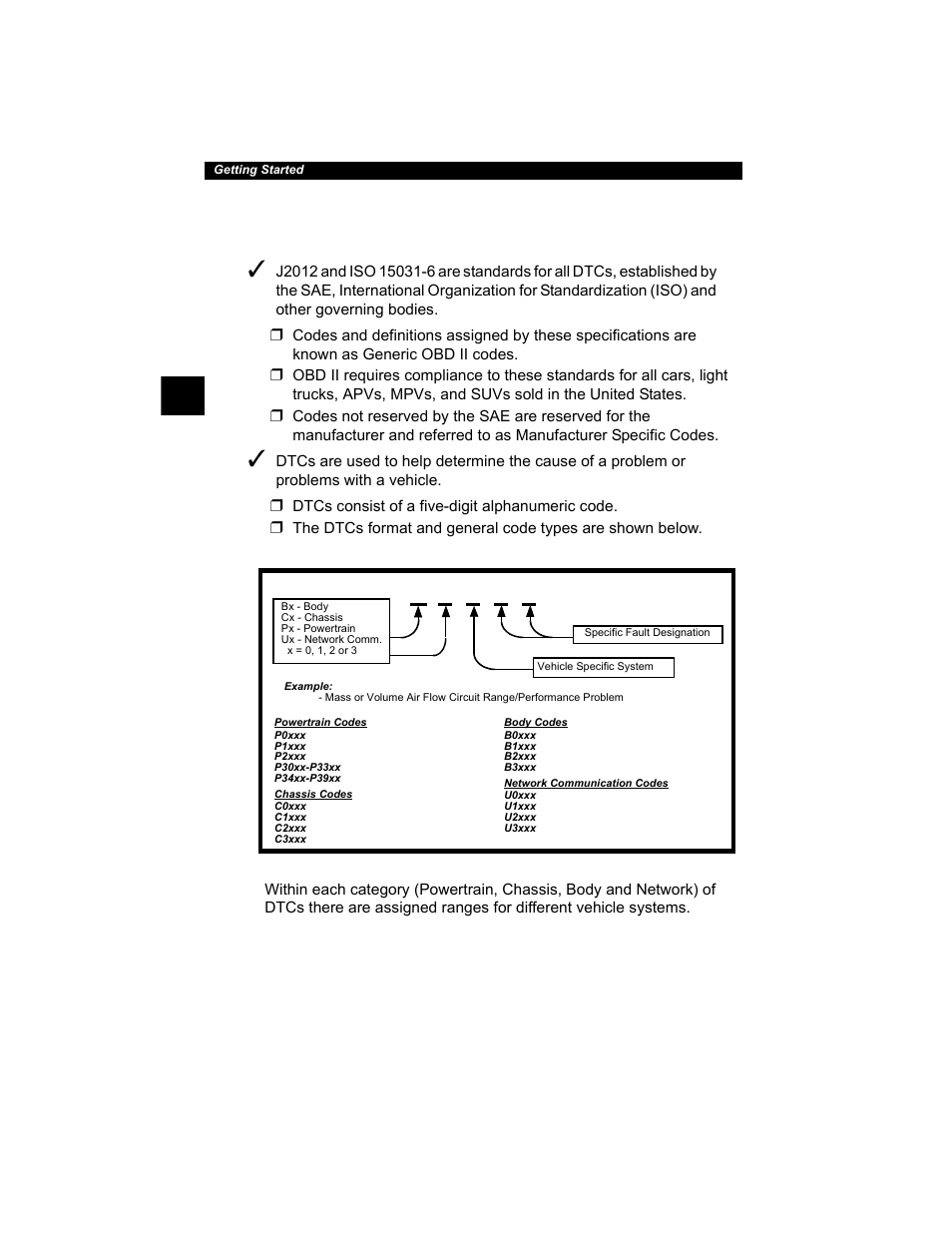 Obd ii diagnostic trouble codes (dtcs) -8, Obd ii diagnostic trouble codes (dtcs), P 0 1 0 1 | Actron AutoScanner® Plus CP9580A User Manual | Page 24 / 126