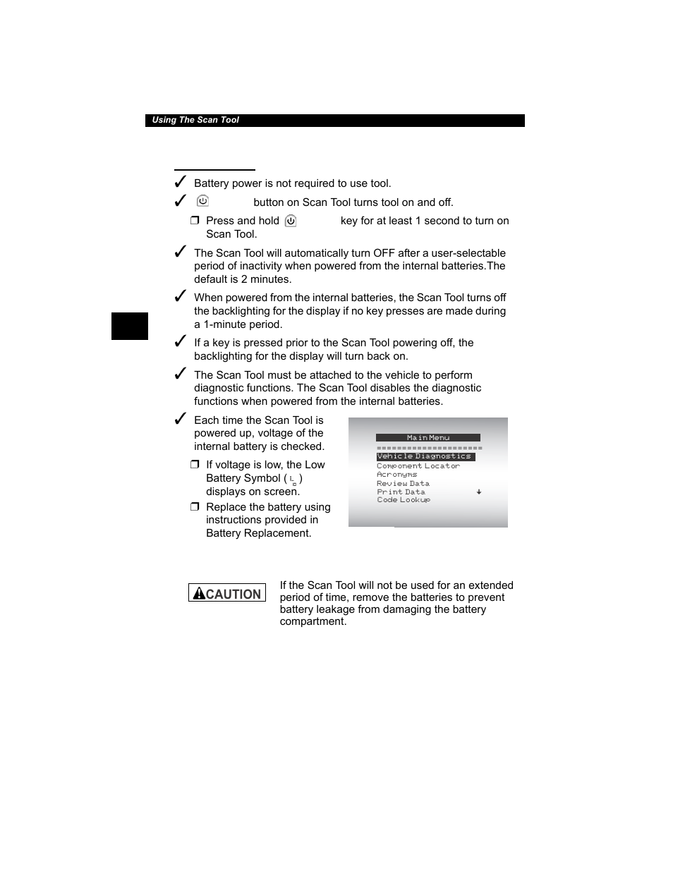 Power -4, Power | Actron AutoScanner® Plus CP9580A User Manual | Page 28 / 126